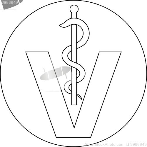 Image of button symbol veterinary