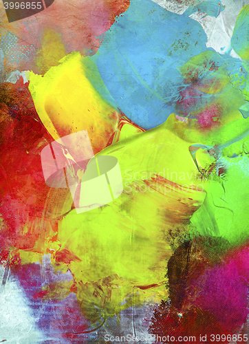 Image of paint textures impasto colorful
