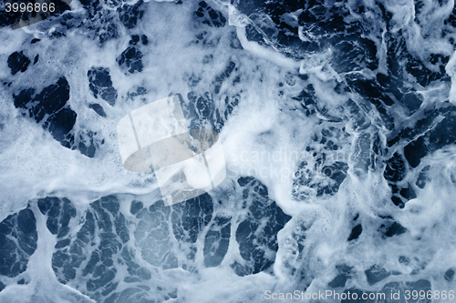 Image of troubled water from above