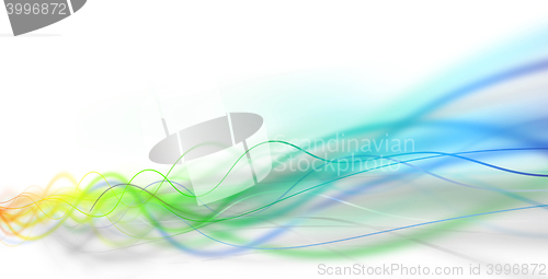 Image of motion lines colorful on white