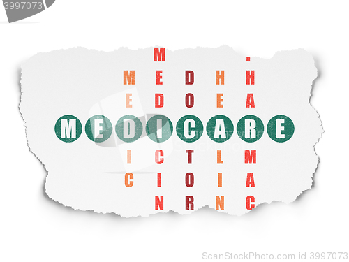 Image of Health concept: Medicare in Crossword Puzzle