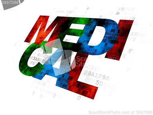 Image of Medicine concept: Medical on Digital background