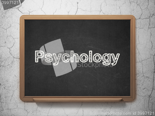 Image of Health concept: Psychology on chalkboard background