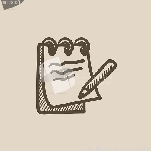 Image of Notepad with pencil sketch icon.