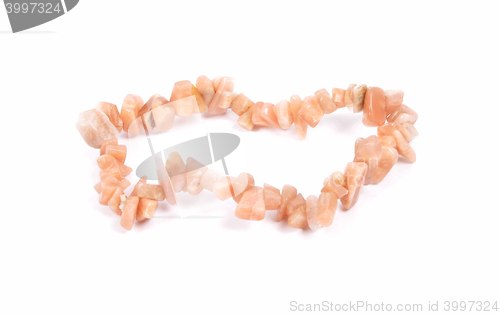 Image of Splintered moonstone and chain on white background