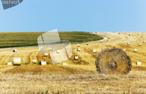 Image of stack of straw in the field