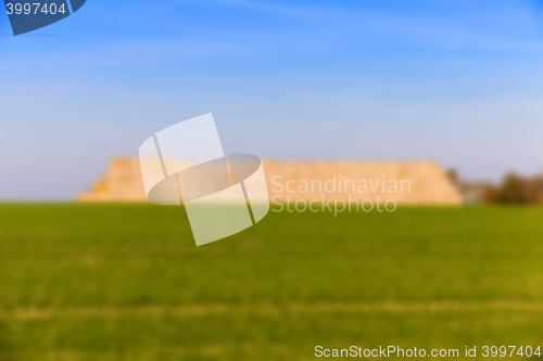 Image of stack of straw in the field