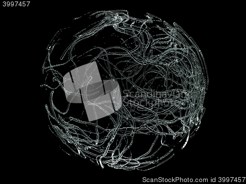 Image of Dark fluid drops mixing and formation isolated