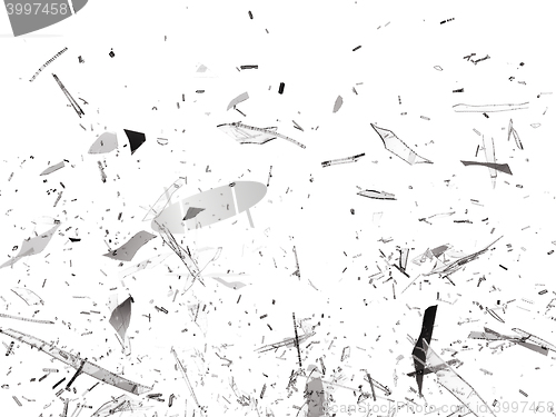 Image of Pieces of Broken Shattered glass 