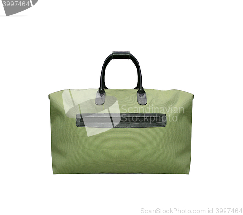 Image of Green bag isolated on white background