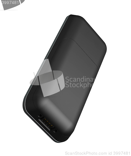 Image of black smartphone isolated on white background