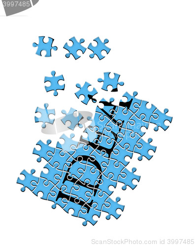 Image of puzzle isolated on white background \"idea\"