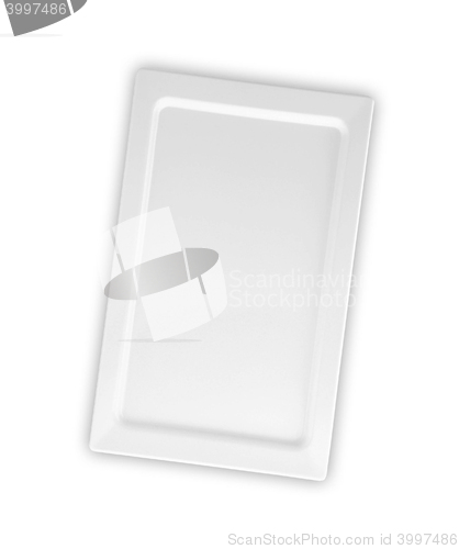 Image of square plate isolated