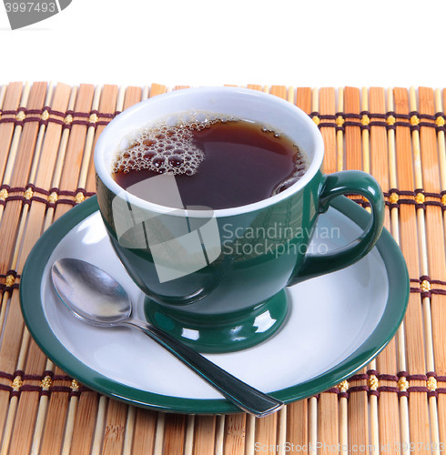 Image of cup of green tea isolated