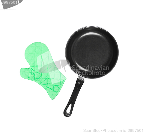 Image of kitchen glove with pan