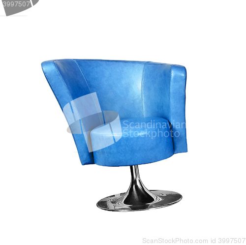 Image of Leather blue chair