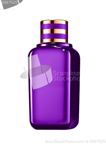 Image of purple parfume isolated