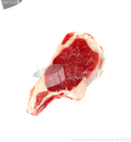 Image of Red and Tasty Steak isolated on white background