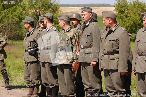 Image of German soldiers . WW2 reenacting