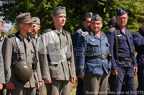 Image of German soldiers . WW2 reenacting