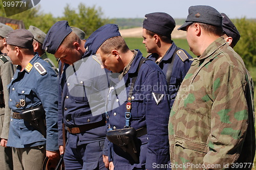 Image of German soldiers . WW2 reenacting