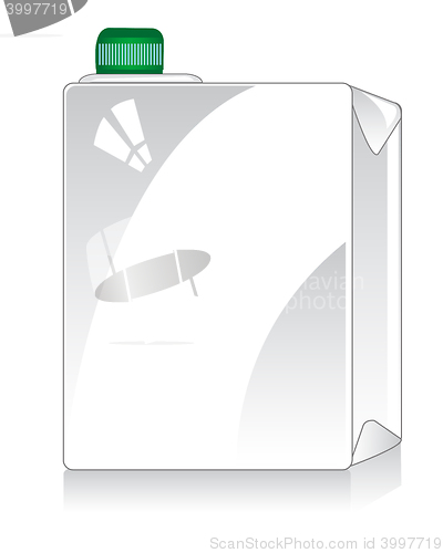 Image of Square package on white