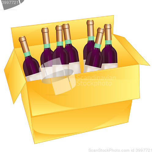 Image of Box with wine