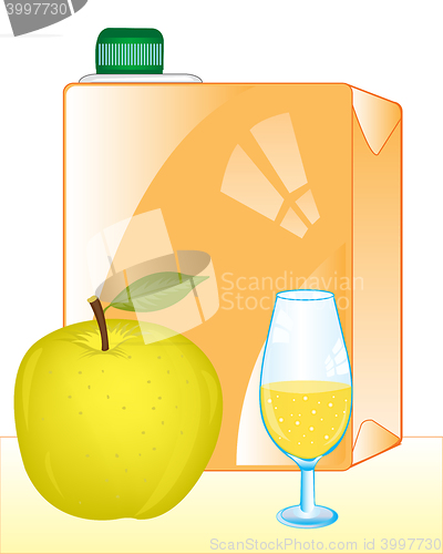 Image of Packing of juice and apple