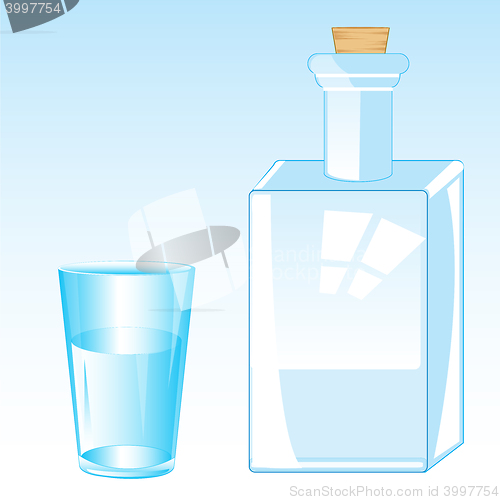 Image of Bottle and glass