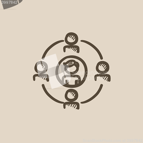 Image of Family sketch icon.
