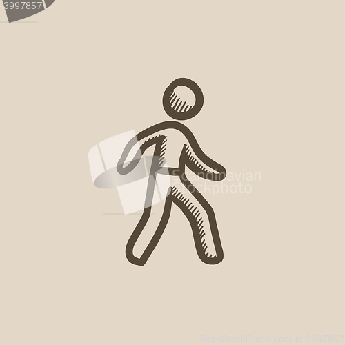 Image of Pedestrianism sketch icon.