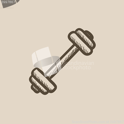 Image of Dumbbell sketch icon.