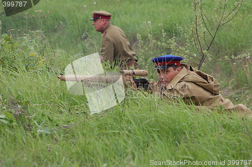 Image of Soviet  uniform WW2 Historical military reenacting.