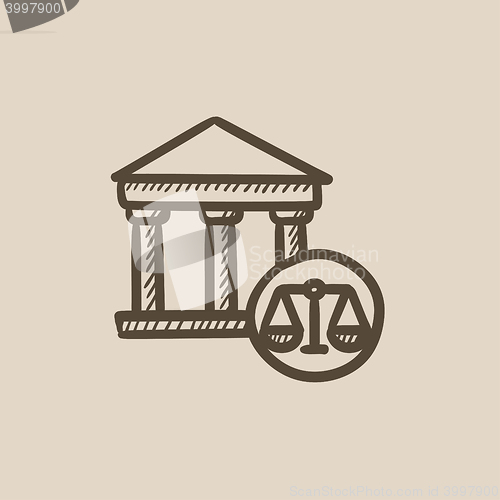 Image of Court sketch icon.