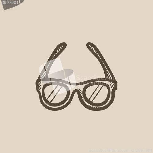 Image of Glasses sketch icon.