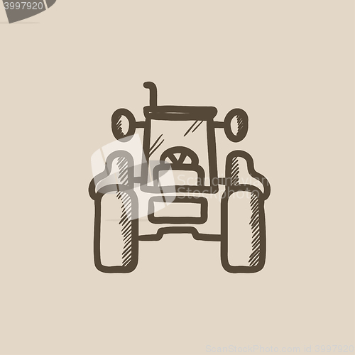 Image of Tractor sketch icon.