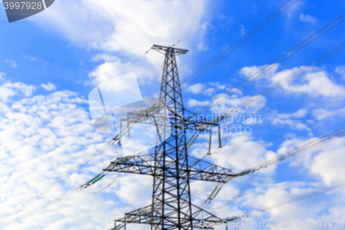 Image of High-voltage power poles