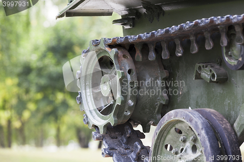 Image of Caterpillars of the tank, close-up