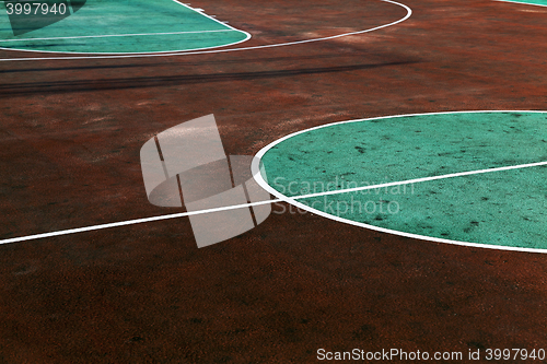 Image of markings on the stadium