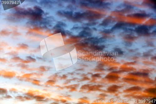 Image of the sky during sunset