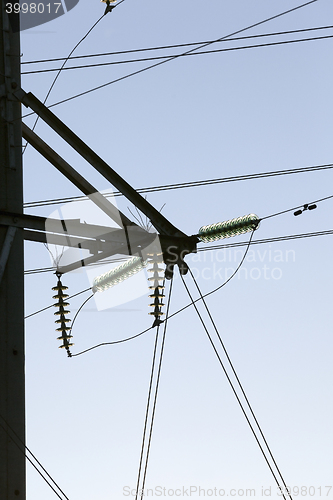 Image of High-voltage power poles