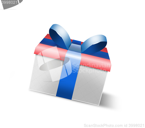 Image of Photo realistic Gift Box 3D Rendering Blue