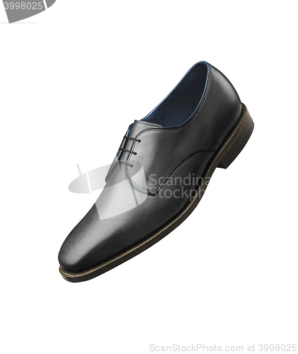 Image of black shiny man\'s shoe