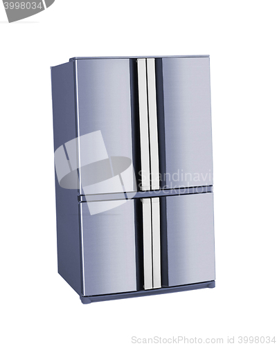 Image of Modern refrigerator isolated on a white background