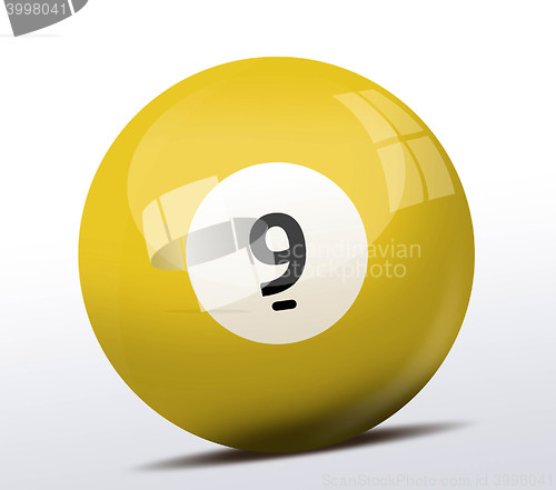 Image of Number nine billiard ball
