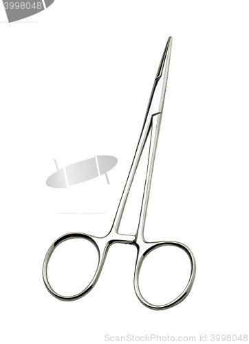 Image of close up of scissors on white background