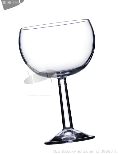 Image of empty wine glass isolated