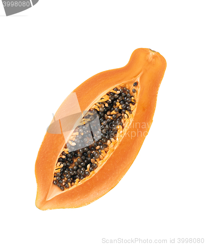 Image of papaya in white background