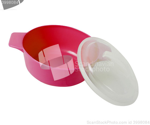 Image of Red bowl on the white background