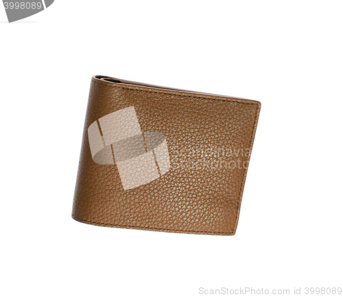 Image of Brown leather wallet isolated